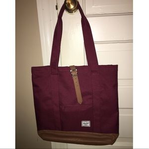 Maroon Herschel Tote Bag